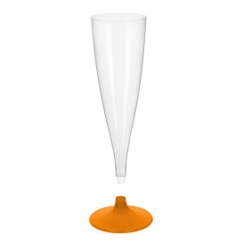 Flute Plastica Gambo Arancione Transp. 140ml 2P (400 Pezzi)