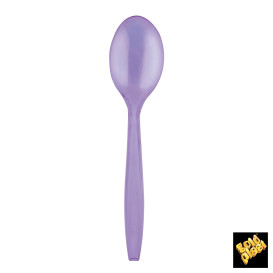Cucchiaio di Plastica PS Premium Lilla 190mm (50 Pezzi)