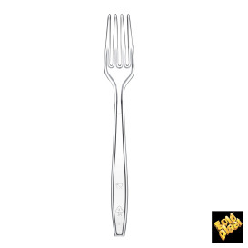 Forchetta di Plastica Premium PS Trasparente 190mm (50 Pezzi)