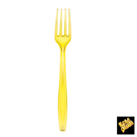 Forchetta di Plastica PS Premium Giallo 190mm (1000 Pezzi)
