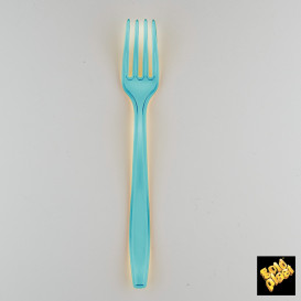 Forchetta di Plastica PS Premium Turchese 190mm (1000 Pezzi)