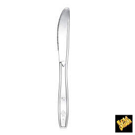 Coltello di Plastica Premium PS Trasparente 190mm (50 Pezzi)