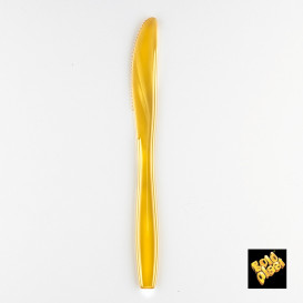 Coltello di Plastica PS Premium Oro 190mm (1000 Pezzi)