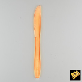 Coltello di Plastica PS Premium Arancione 190mm (1000 Pezzi)