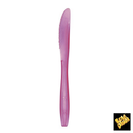 Coltello di Plastica PS Premium Lilla 190mm (50 Pezzi)
