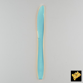 Coltello di Plastica PS Premium Turchese 190mm (50 Pezzi)