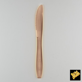 Coltello di Plastica PS Premium Marrone 190mm (50 Pezzi)