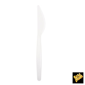 Coltello di Plastica Easy PS Bianco 185mm (20 Pezzi)