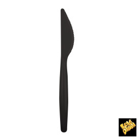 Coltello di Plastica Easy PS Nero 185mm (500 Pezzi)