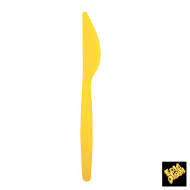Coltello di Plastica Easy PS Giallo Limone 185mm (500 Pezzi)