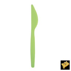 Coltello di Plastica Easy PS Verde Acido 185mm (20 Pezzi)