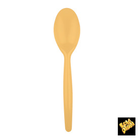 Cucchiaio di Plastica Easy PS Oro 185mm (20 Pezzi)