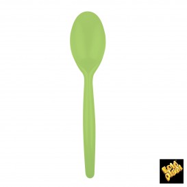 Cucchiaio di Plastica Easy PS Verde Acido 185mm (500 Pezzi)