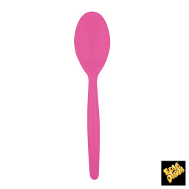 Cucchiaio di Plastica Easy PS Fucsia 185mm (20 Pezzi)