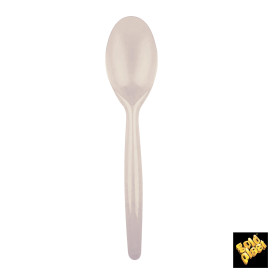 Cucchiaio di Plastica Easy PS Taupe 185mm (20 Pezzi)