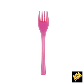Forchetta di Plastica Fly Fucsia Transp. 140mm (50 Pezzi)