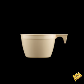 Tazze di Plastica Cup Beige PP 90ml (50 Pezzi)