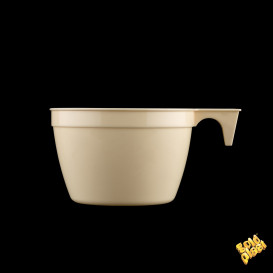 Tazze di Plastica Cup Beige 190ml (25 Pezzi)