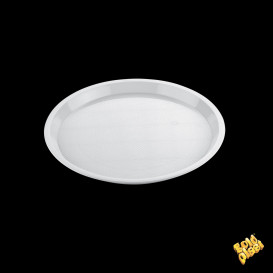Vassoio Plastica Tray Bianco Ø32cm (5 Pezzi)