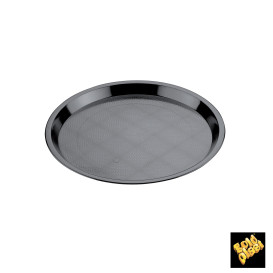 Vassoio Plastica Tray Nero Ø32cm (25 Pezzi)