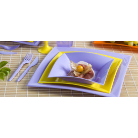 Piatto Plastica Fondo Lilla Nice PP 180mm (25 Pezzi)