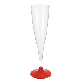 Flute Plastica Gambo Red 140ml 2P (20 Pezzi)