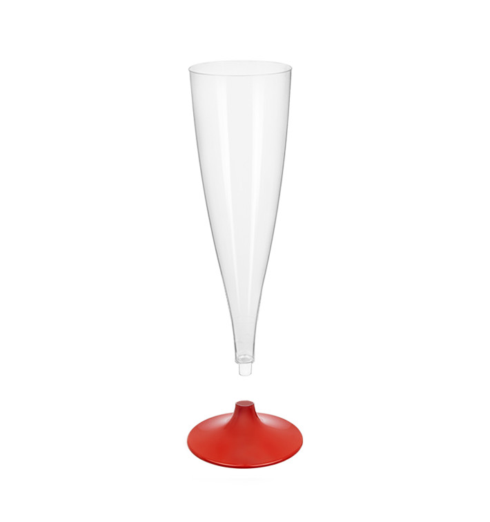 Flute Plastica Gambo Red 140ml 2P (20 Pezzi) Flute Plastica Gambo Red 140ml 2P (20 Pezzi)