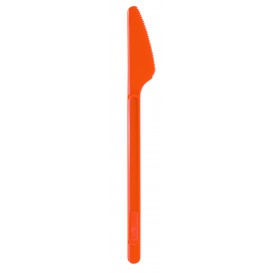 Coltello di Plastica Arancione PS 175mm (20 Pezzi)
