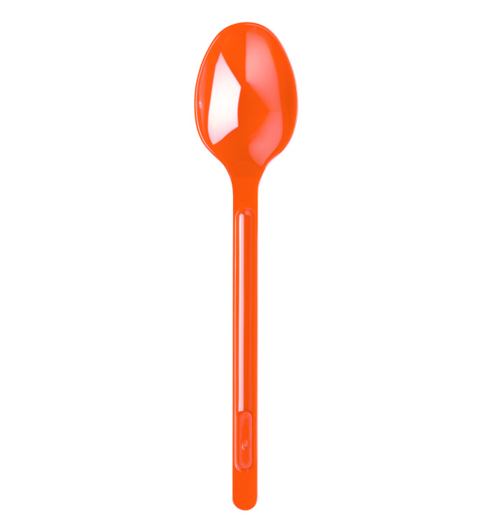 Cucchiaio di Plastica Arancione PS 175mm (20 Pezzi) Cucchiaio di Plastica Arancione PS 175mm (20 Pezzi)