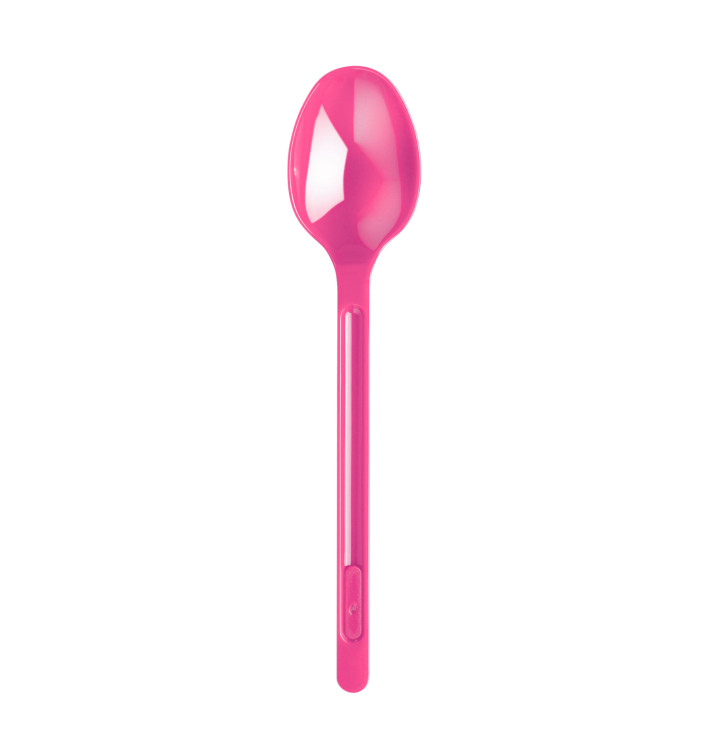 Cucchiaio di Plastica Fucsia PS 175mm (20 Pezzi)