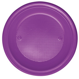 Piatto di Plastica PS Fondo Viola Ø220mm (600 Pezzi)