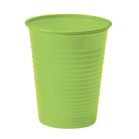 Bicchiere di Plastica PS Verde 200ml Ø7cm (50 Pezzi)