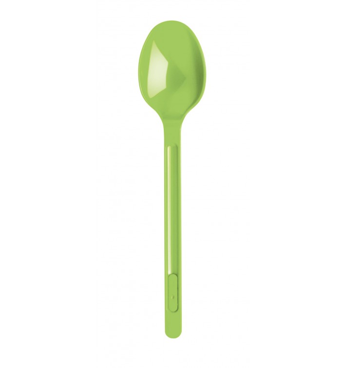 Cucchiaio di Plastica Verde PS 175mm (20 Pezzi)