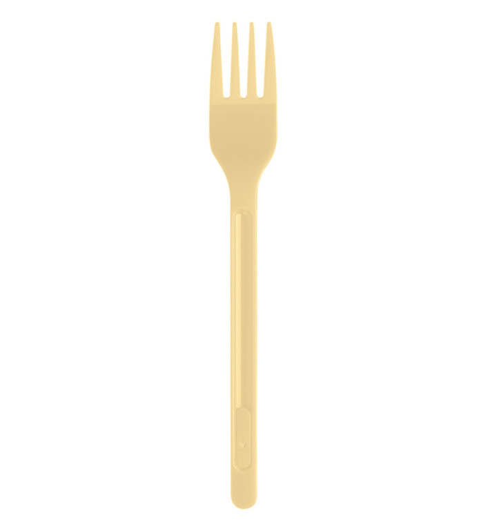 Forchetta di Plastica PS Crema 175mm (600 Pezzi) Forchetta di Plastica PS Crema 175mm (600 Pezzi)