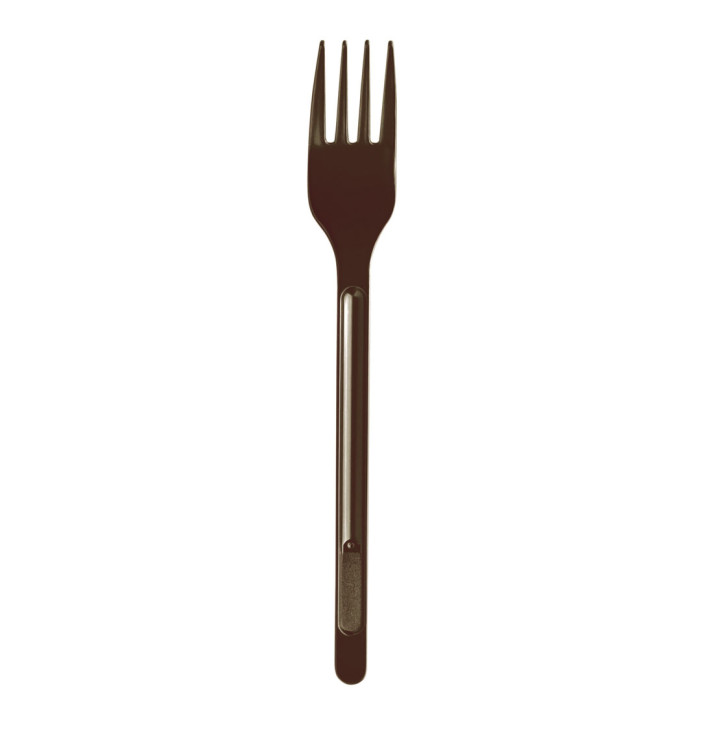 Forchetta di Plastica PS Ciaccolato 175mm (600 Pezzi) Forchetta di Plastica PS Ciaccolato 175mm (600 Pezzi)