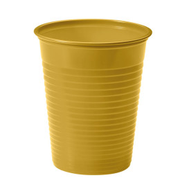 Bicchiere di Plastica PS Oro 200ml (50 Pezzi)