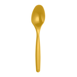Cucchiaio di Plastica PS Oro 120mm (40 Pezzi)