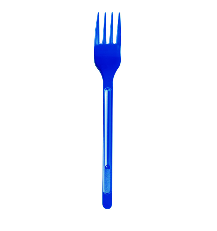 Forchetta di Plastica PS Blu Scuro 175mm (600 Pezzi) Forchetta di Plastica PS Blu Scuro 175mm (600 Pezzi)