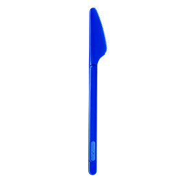 Coltello di Plastica PS Blu Scuro 175mm (600 Pezzi)