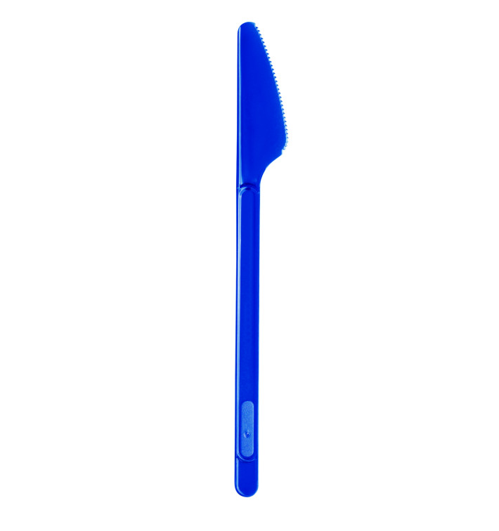 Coltello di Plastica PS Blu Scuro 175mm (600 Pezzi) Coltello di Plastica PS Blu Scuro 175mm (600 Pezzi)