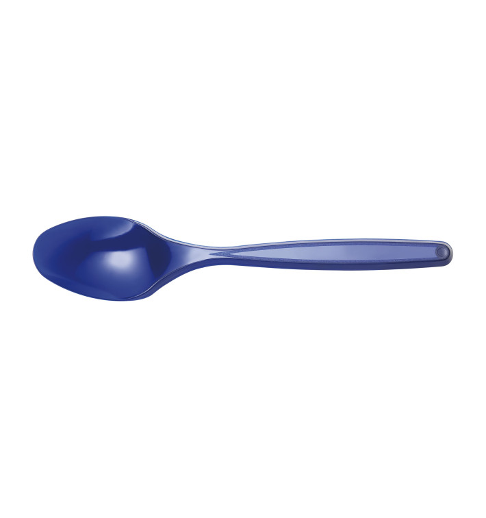 Cucchiaio di Plastica PS Blu Scuro 120mm (40 Pezzi) Cucchiaio di Plastica PS Blu Scuro 120mm (40 Pezzi)
