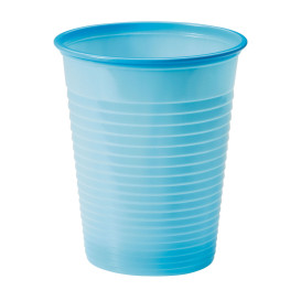 Bicchiere di Plastica PS Azzurro 200ml Ø7cm (1500 Pezzi)