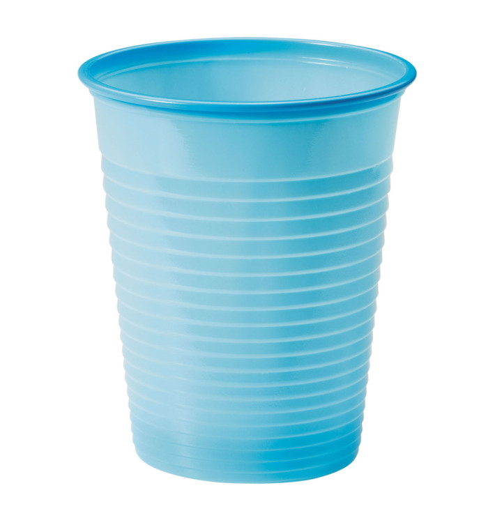Bicchiere di Plastica PS Azzurro 200ml Ø7cm (50 Pezzi) Bicchiere di Plastica PS Azzurro 200ml Ø7cm (50 Pezzi)
