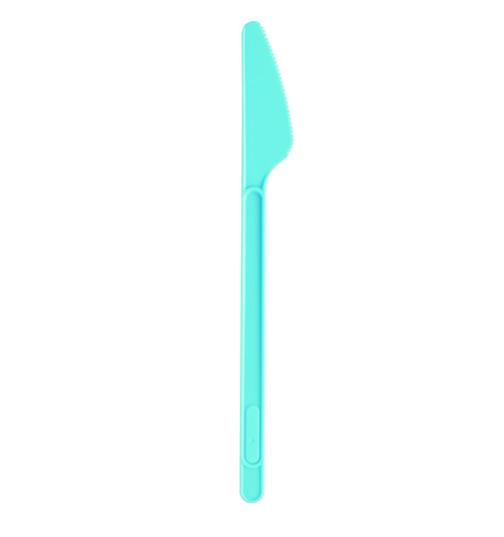 Coltello di Plastica PS Azzurro 175mm (600 Pezzi)