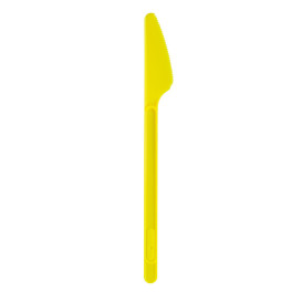 Coltello di Plastica PS Giallo 175mm (20 Pezzi)