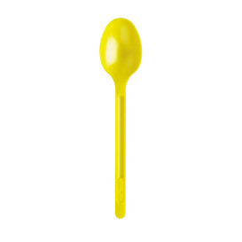 Cucchiaio di Plastica PS Giallo 175mm (20 Pezzi)