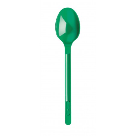 Cucchiaio di Plastica PS Verde 165mm (20 Pezzi)