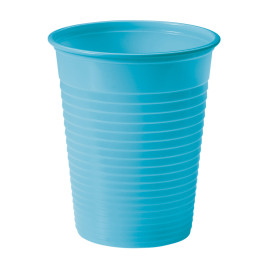 Bicchiere di Plastica PS Turchese 200ml Ø7cm (50 Pezzi)