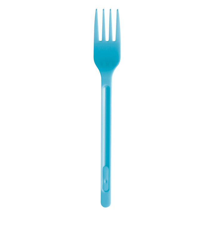 Forchetta di Plastica PS Turchese 175mm (20 Pezzi) Forchetta di Plastica PS Turchese 175mm (20 Pezzi)