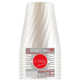 Bicchiere di Plastica PP "X-Table" Perla 320ml (8 Pezzi)